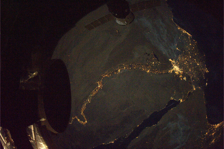 Cairo and the Nile as seen from ISS