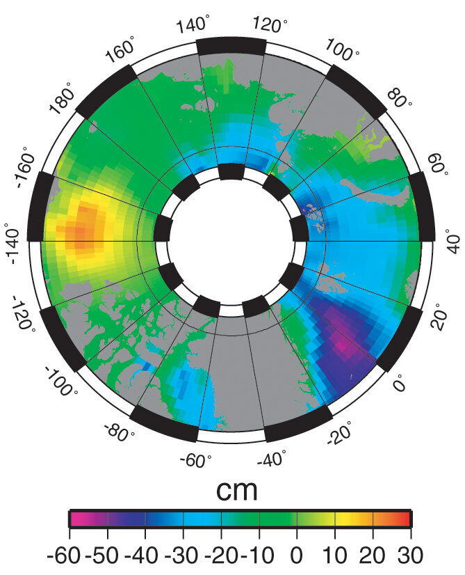 Střední výška mořské hladiny.