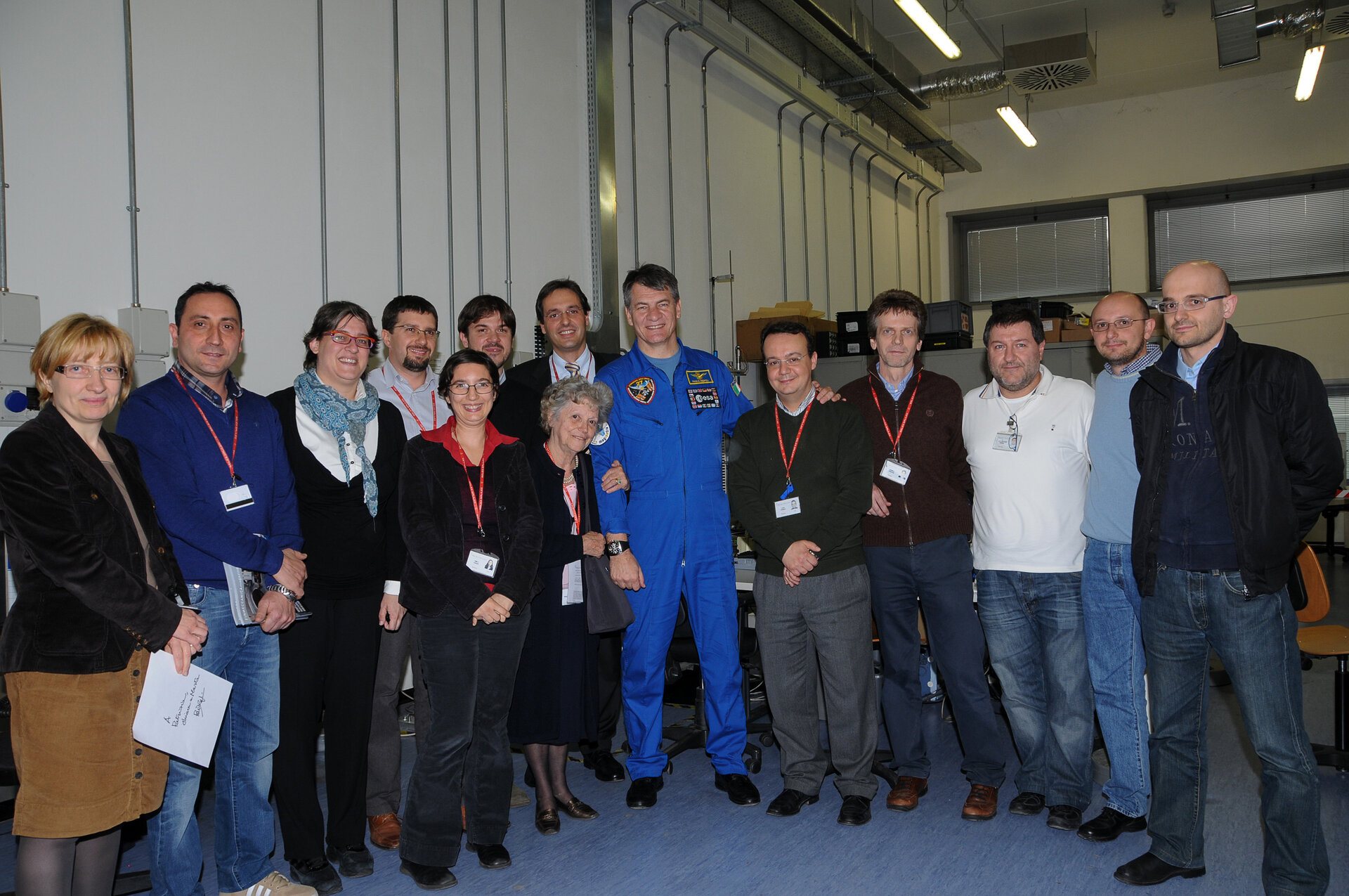 Paolo Nespoli visita la Selex Galileo di Nerviano (MI)