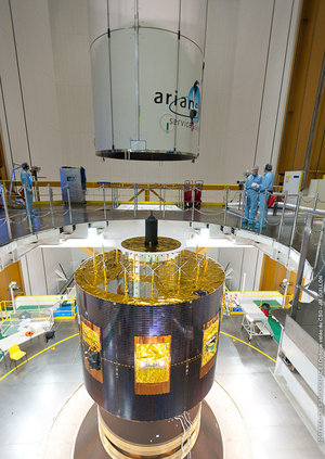 MSG-3 encapsulation in Ariane 5 fairing