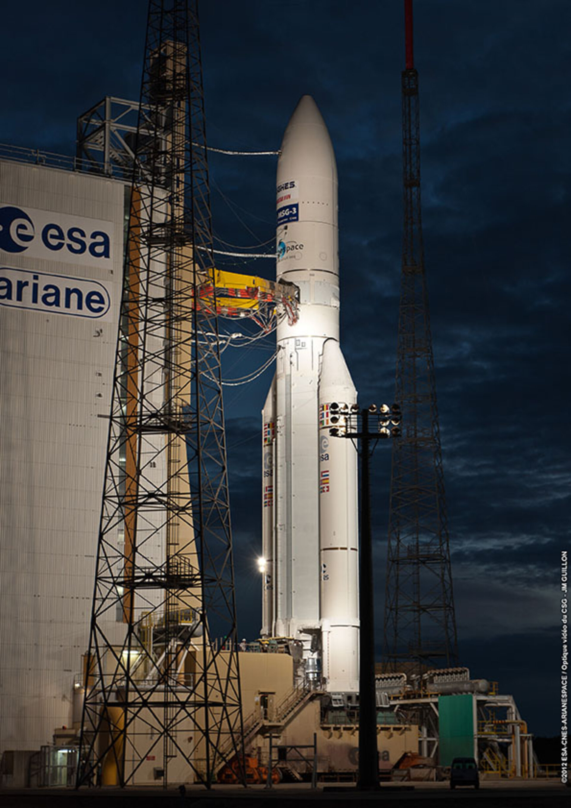 Ariane 5 Flight VA207 on the launchpad