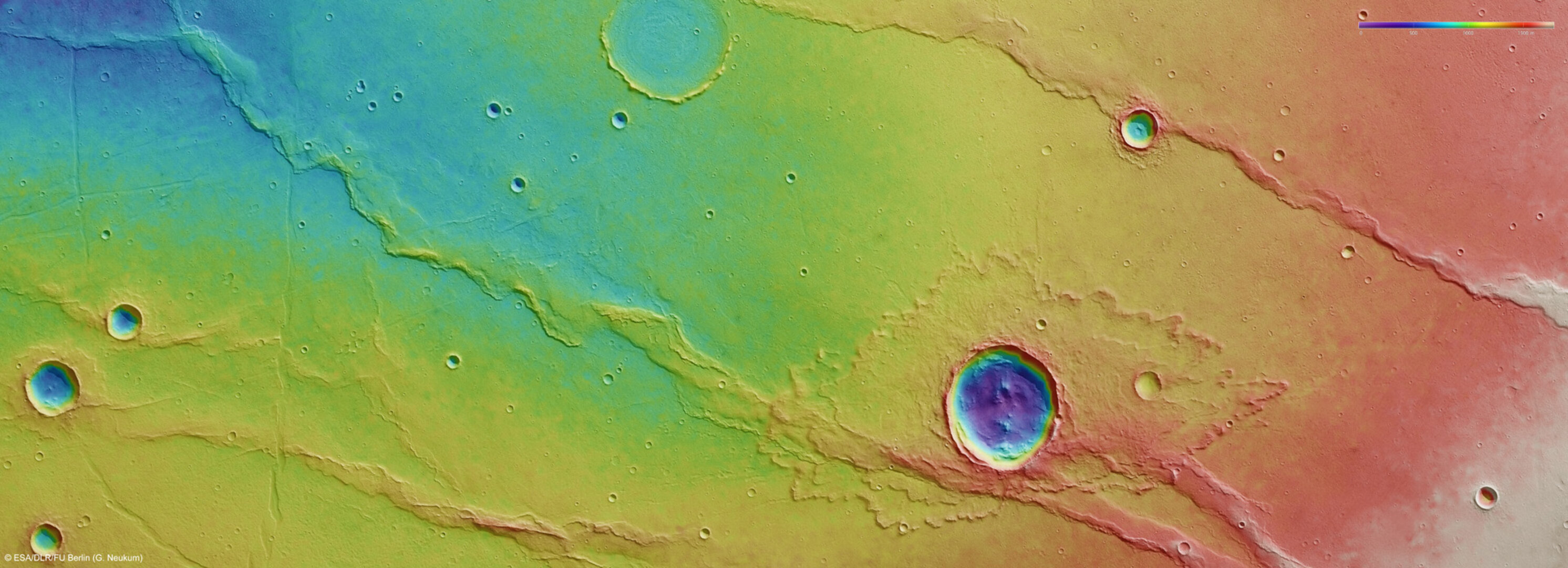Melas Dorsa topography