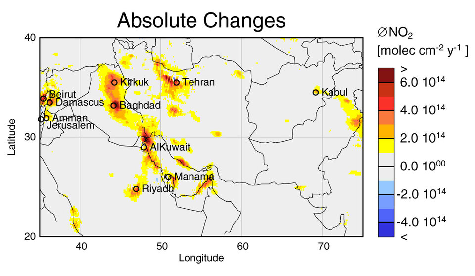 Nitrogen dioxide rise