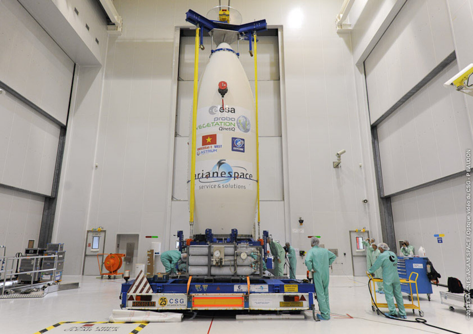 Vega VV02 fairing with Proba-V inside