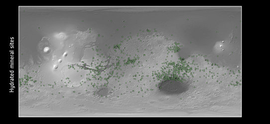 Hydrated mineral sites on Mars