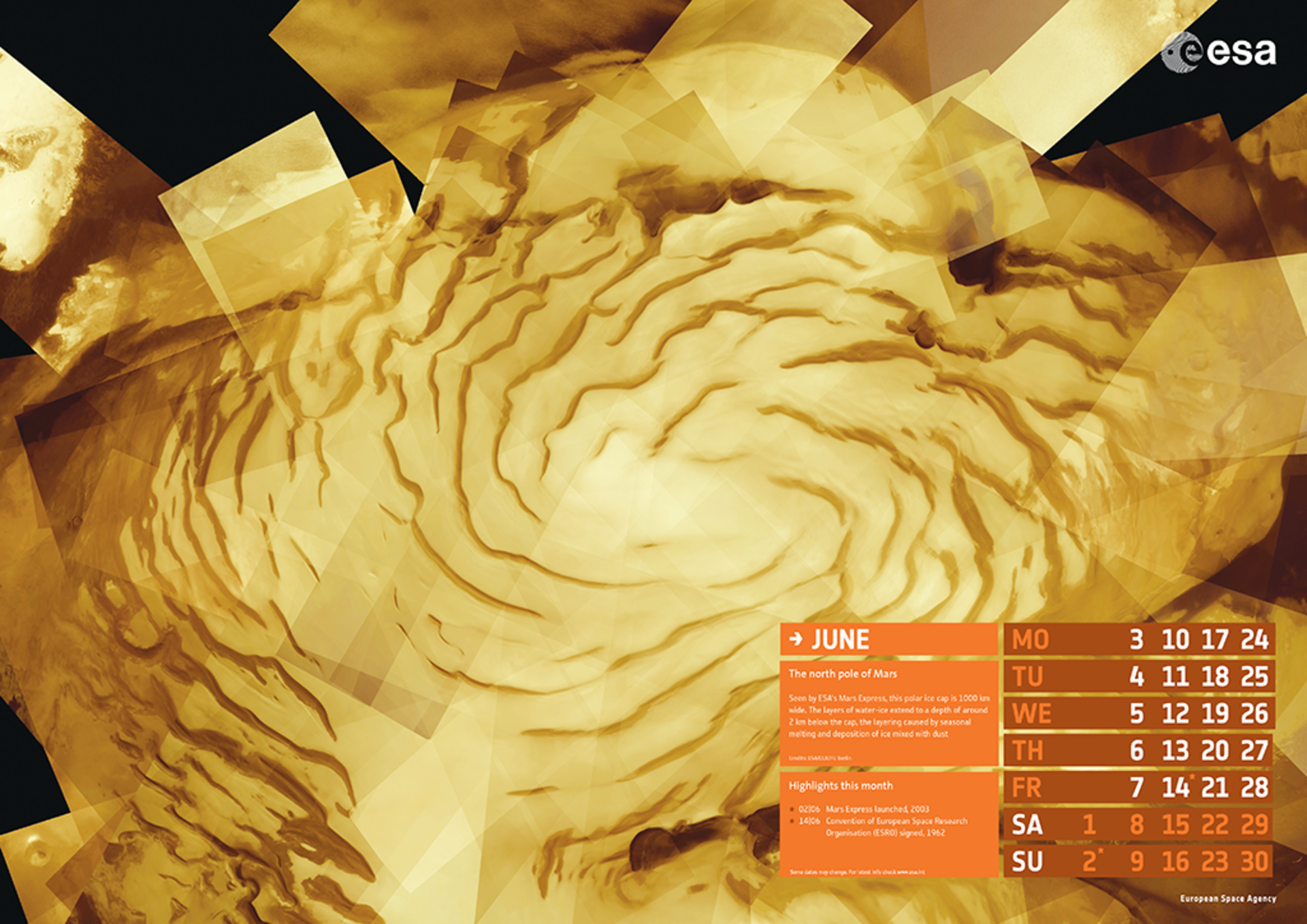 The north pole of Mars