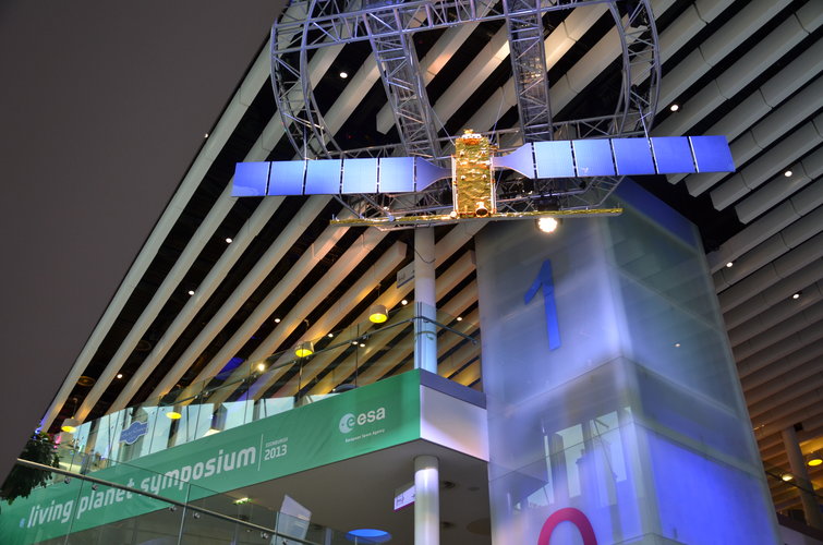 Sentinel-1 model on show at the Living Planet Symposium