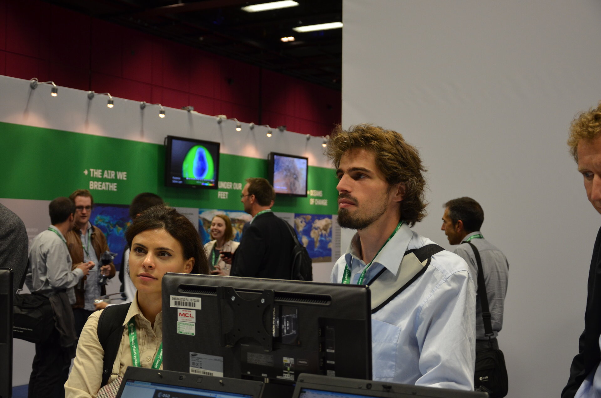 Visiting the stands at the Living Planet Symposium 2013