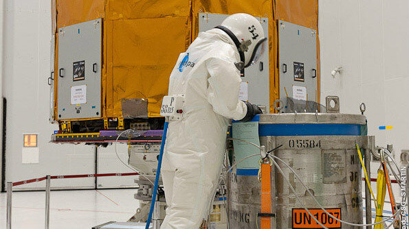 Satellite thruster systems employ stainless steel parts