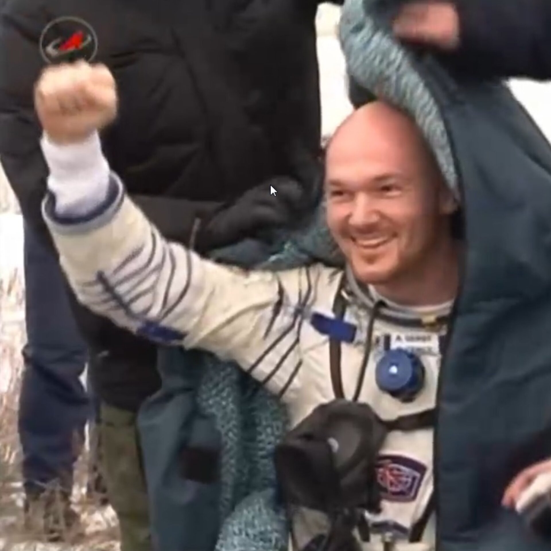 Alexander Gerst on landing