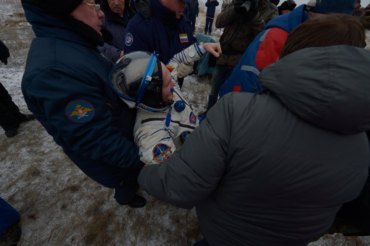 Alexander Gerst after landing