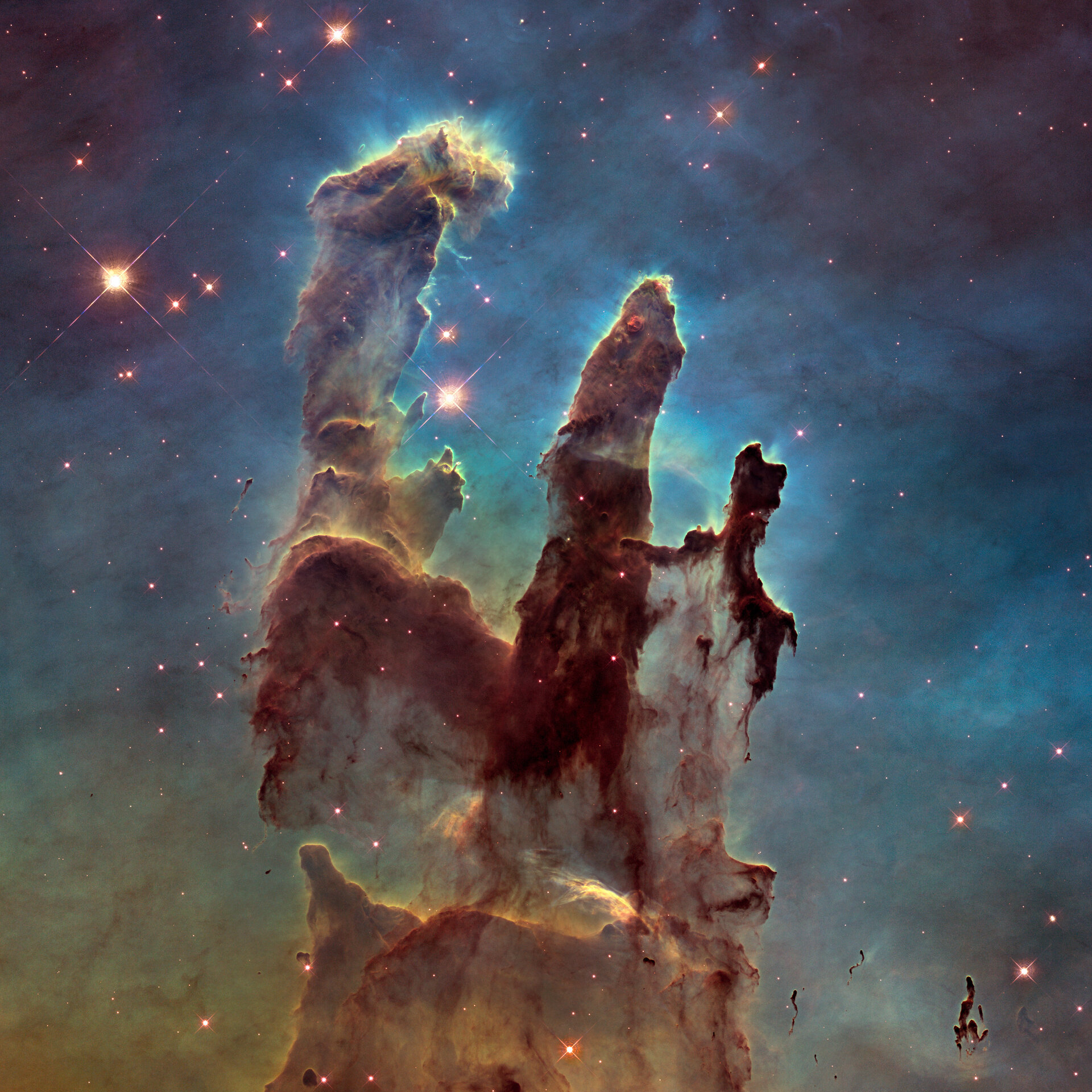 New view of the Pillars of Creation - visible