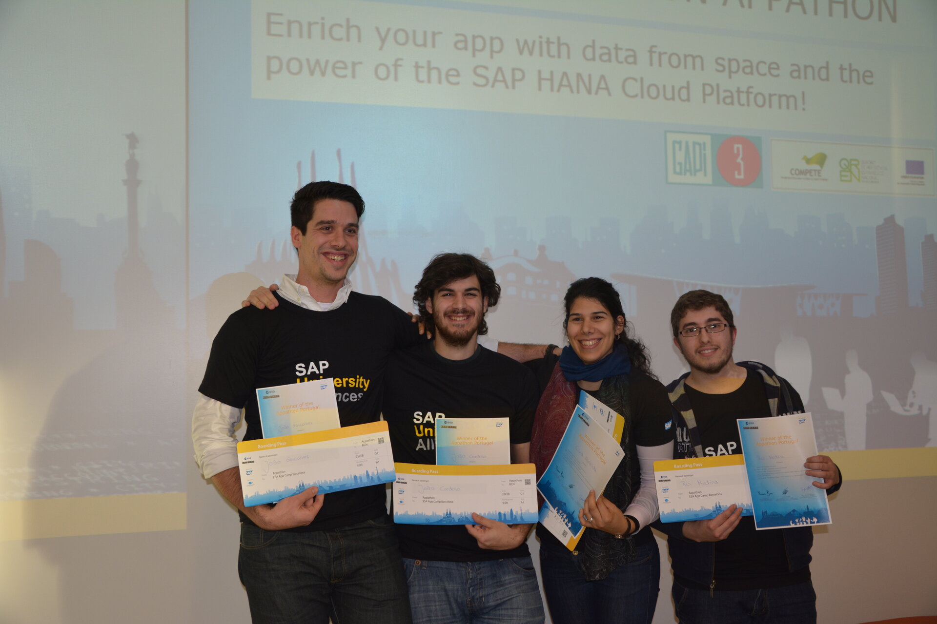 Appathon winning team, Portugal