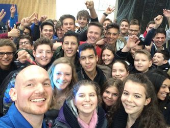ESA-Astronaut Alexander Gerst besuchte Schüler in Darmstadt 