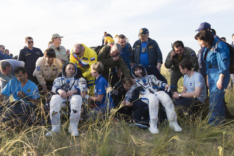 Samantha back on Earth