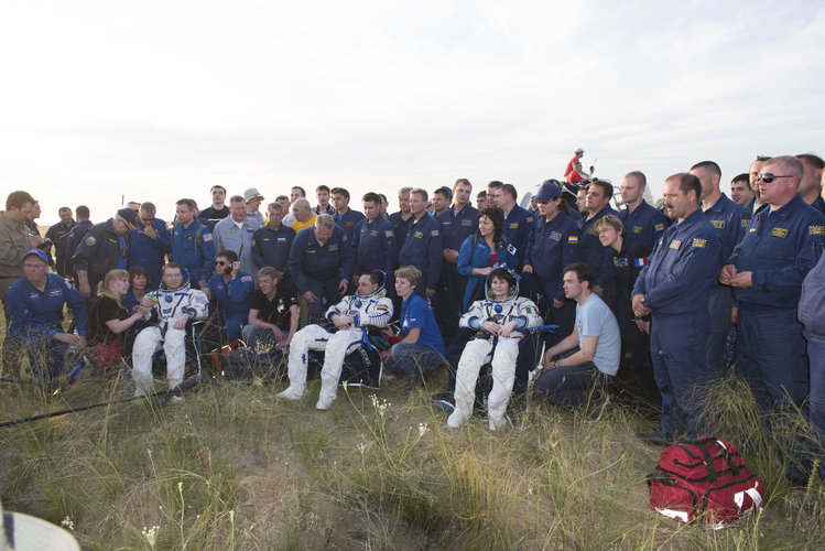 Samantha back on Earth