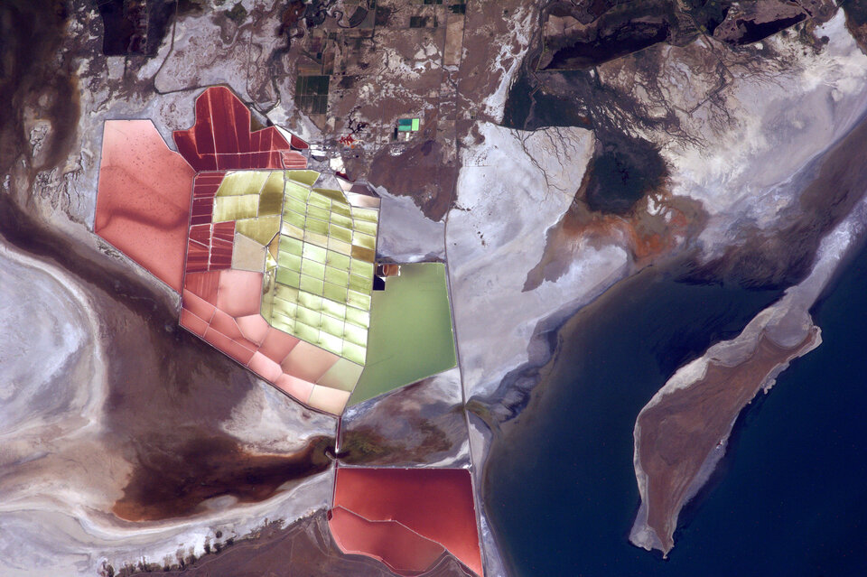 Der Große Salzsee - Aufnahme von Alexander Gerst, die während der Blue Dot-Mission entstanden ist 