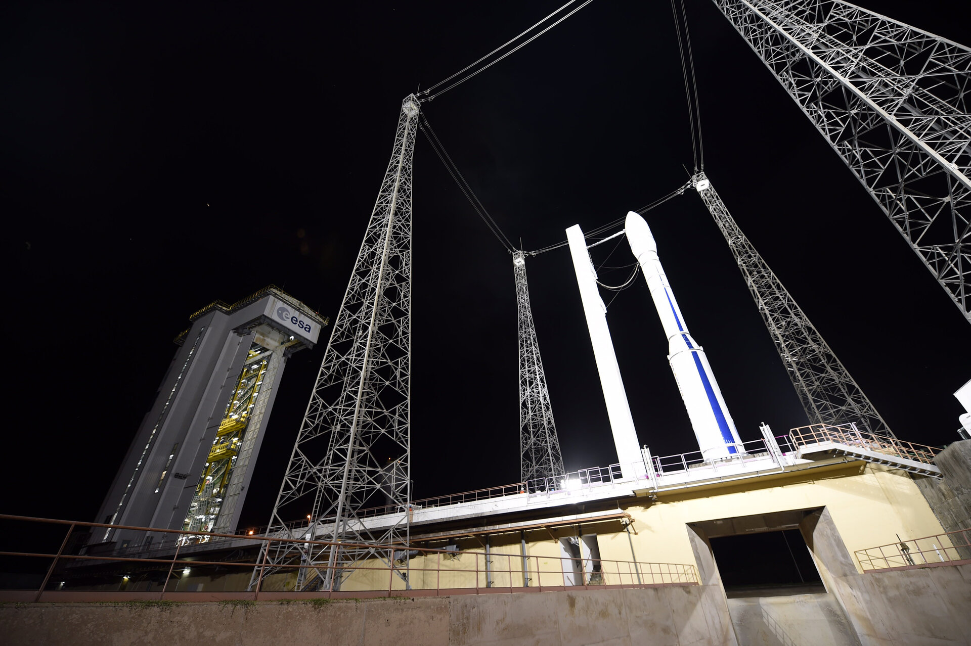 Vega VV06, carrying LISA Pathfinder, ready for launch