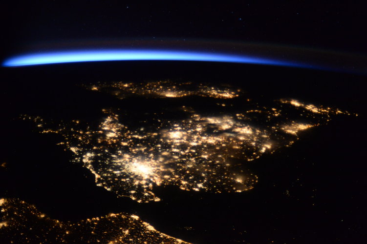 UK at night