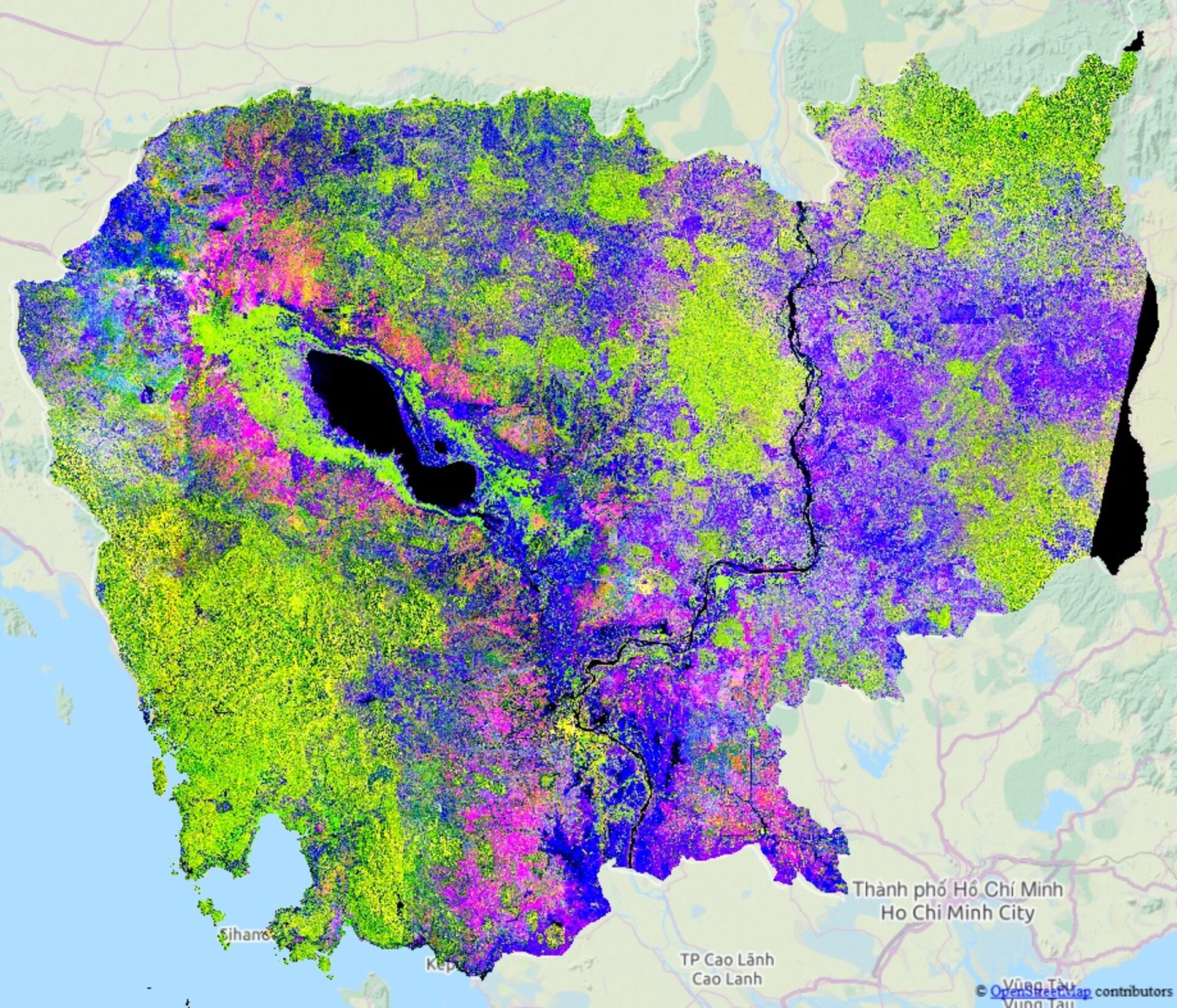 Rice extent in Cambodia