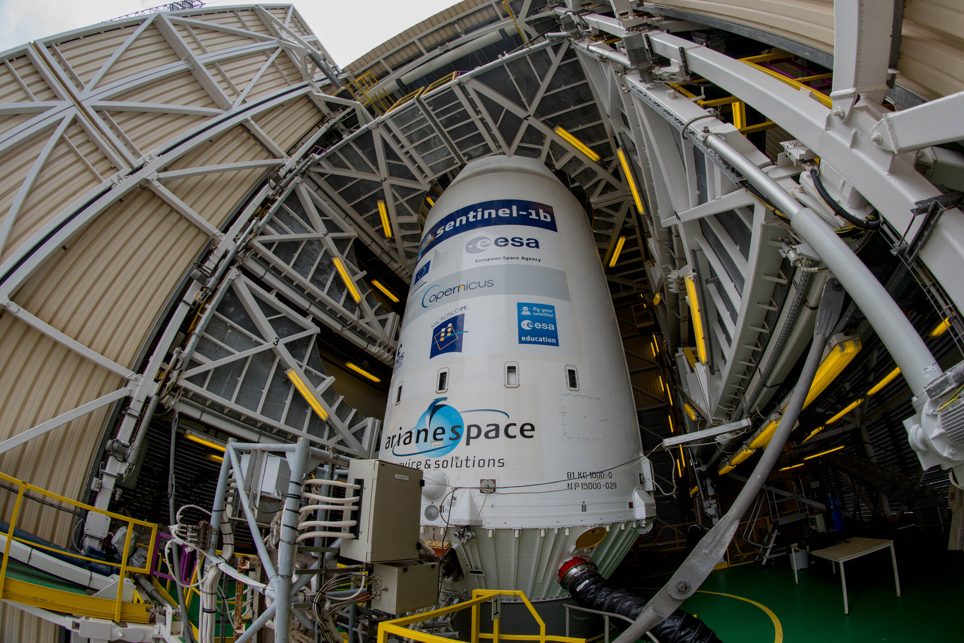 Soyuz VS14 in the mobile gantry