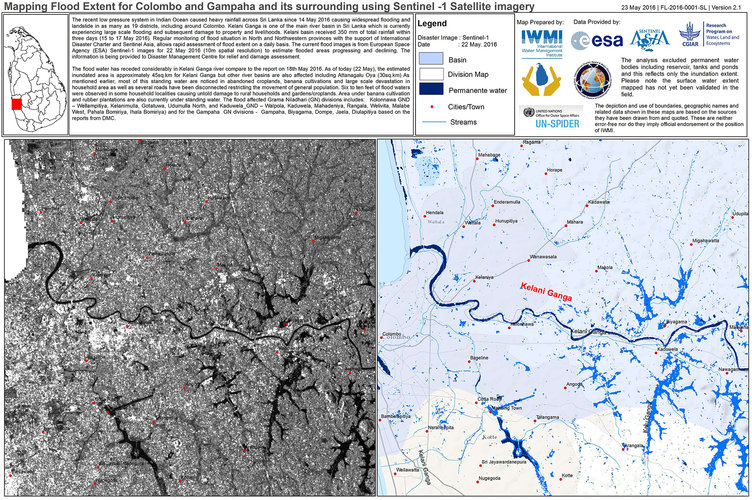 Flood map, western Sri Lanka