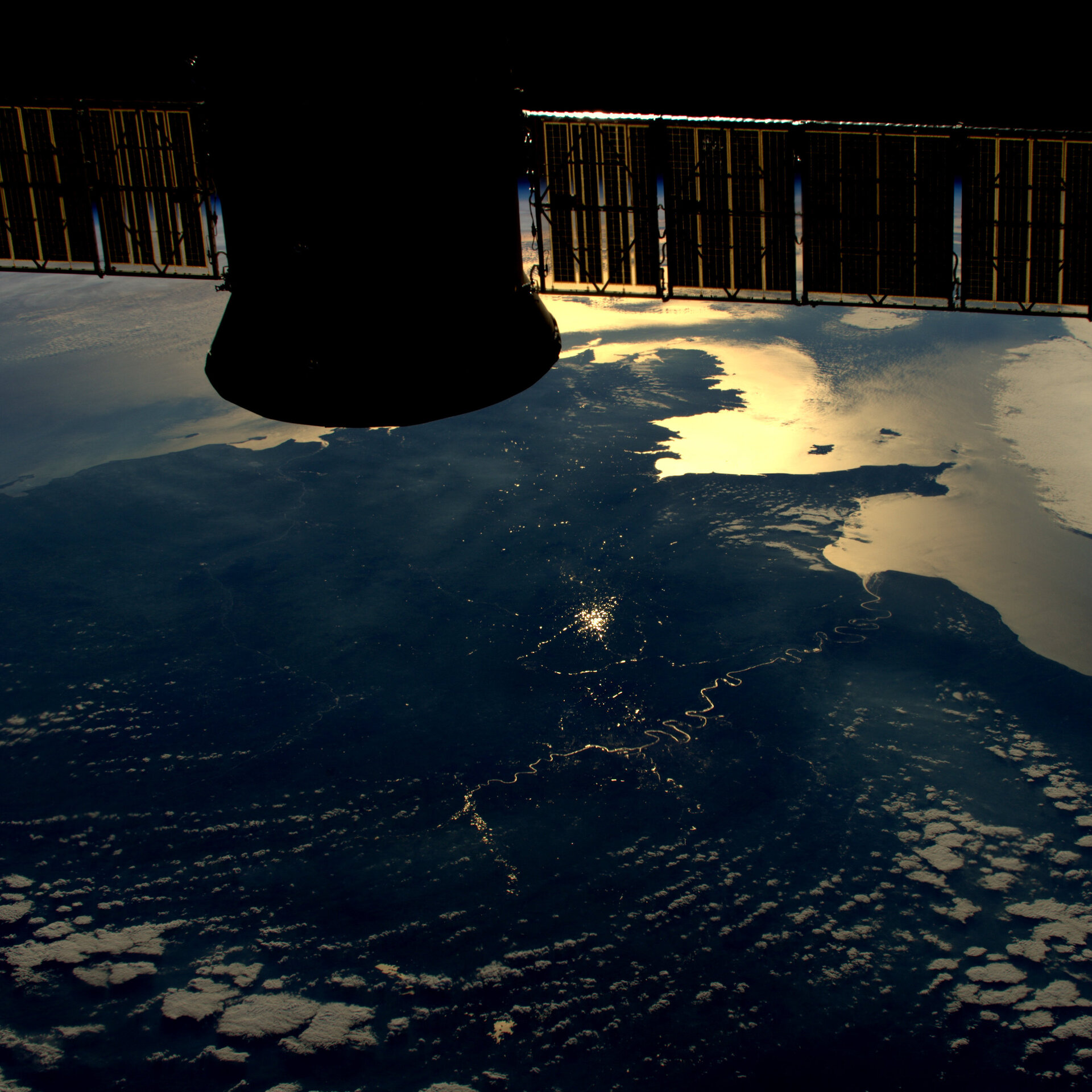 Reflets du Soleil sur les méandres de la Seine
