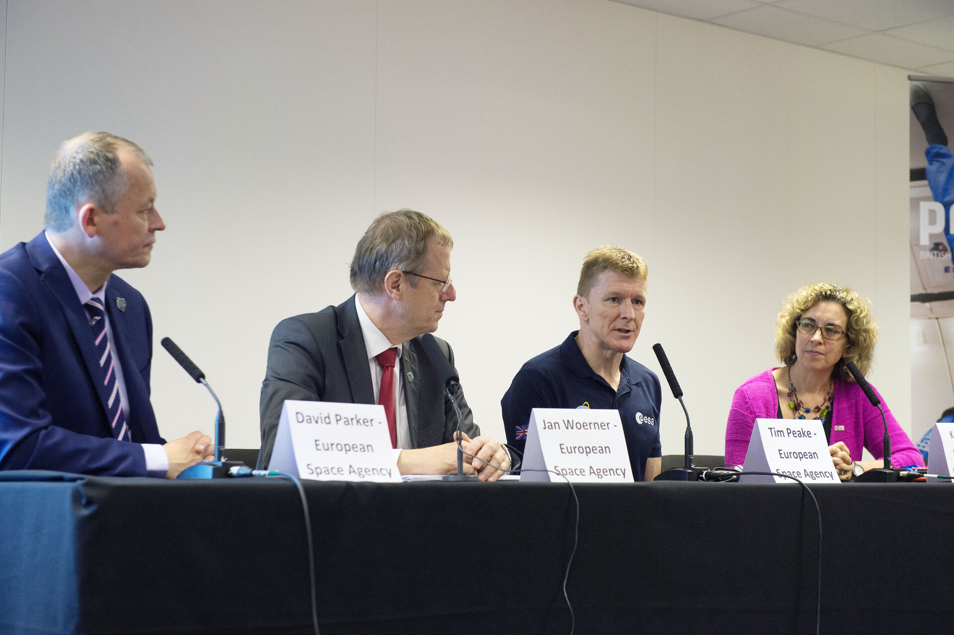 Tim Peake speaking at the Press conference