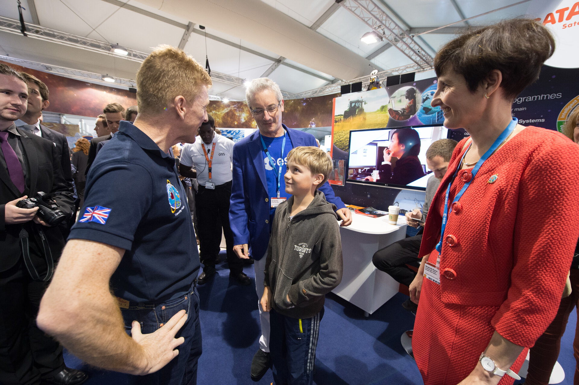 Tim Peake meet and greet on Futures Day, Farnborough International Airshow 2016