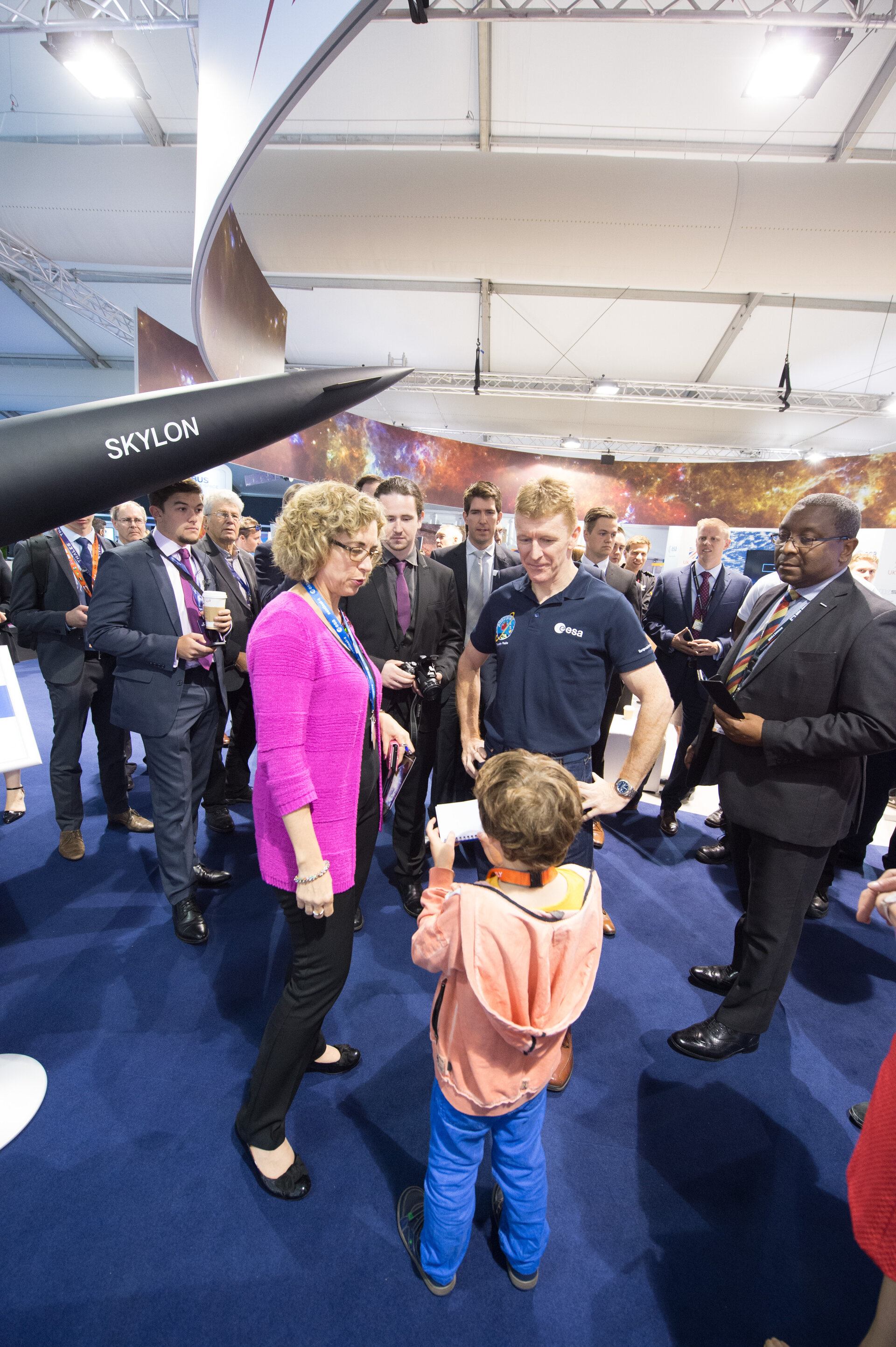Tim Peake meet and greet on Futures Day, Farnborough International Airshow 2016