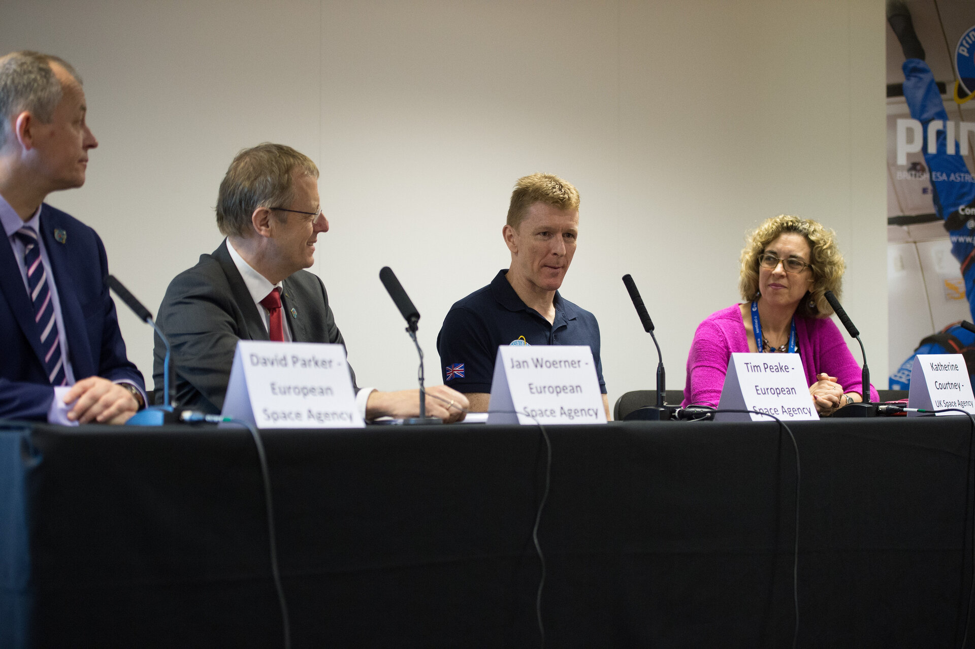 Tim Peake speaking at ESA/UK Space Agency Press conference