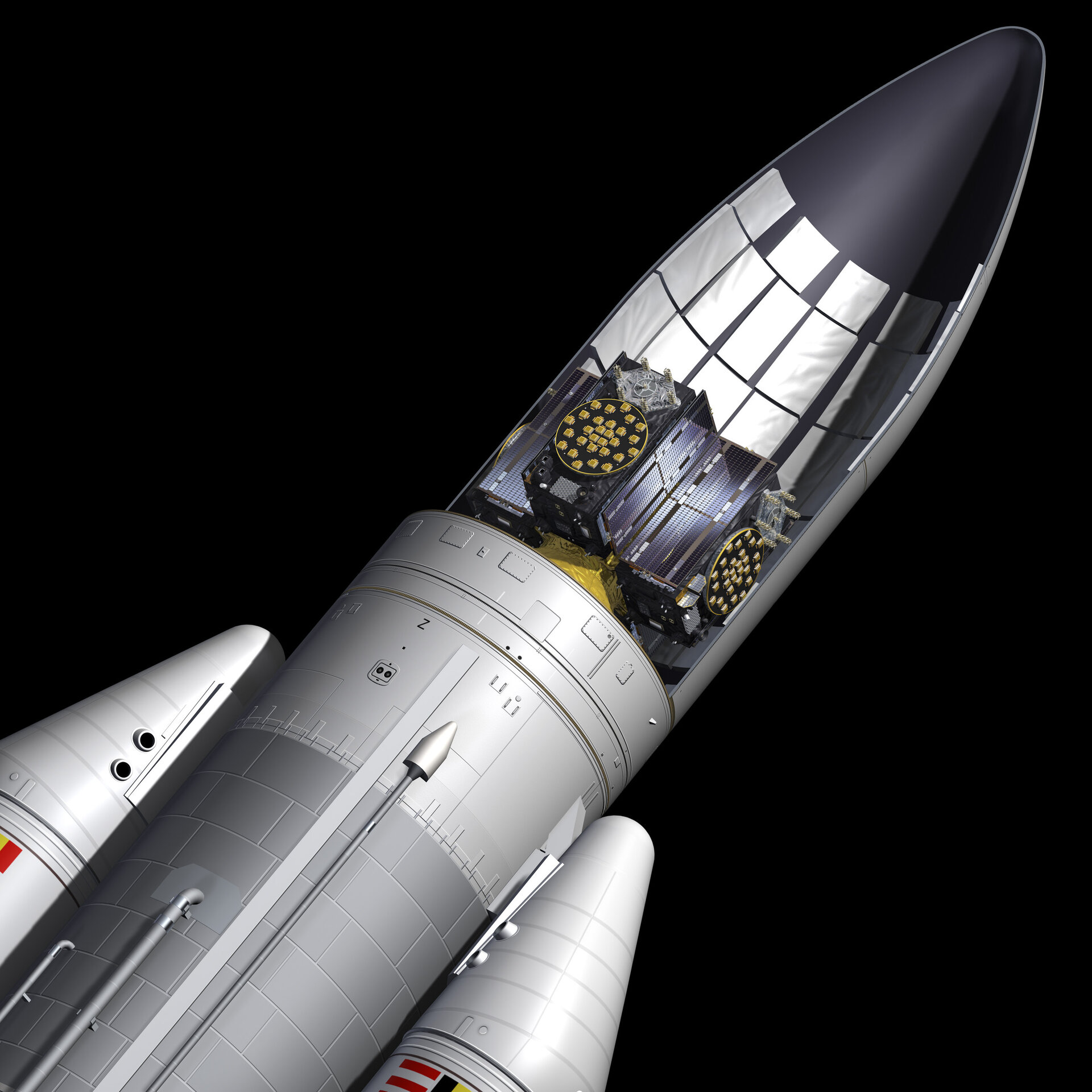 Galileos atop Ariane 5