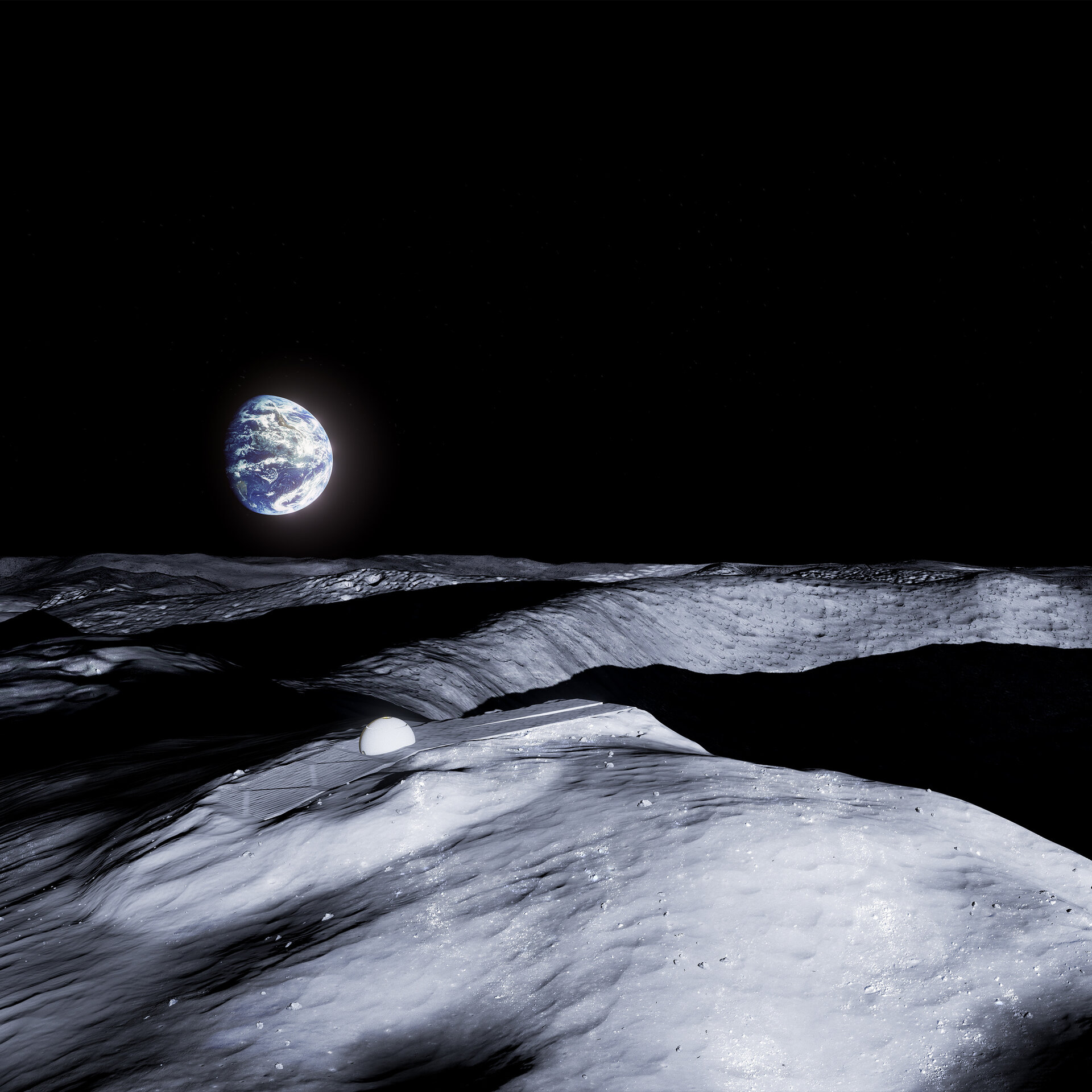 Temple atop Shackleton Crater