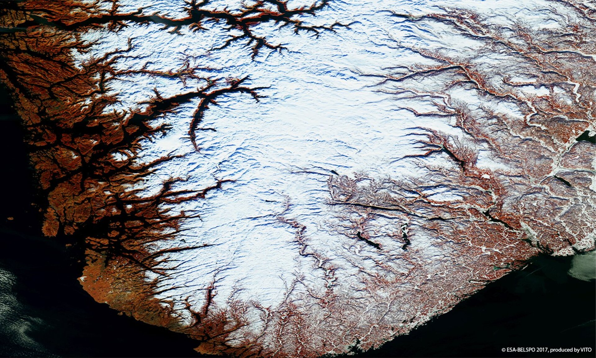 Norwegian fjords imaged by Proba-V