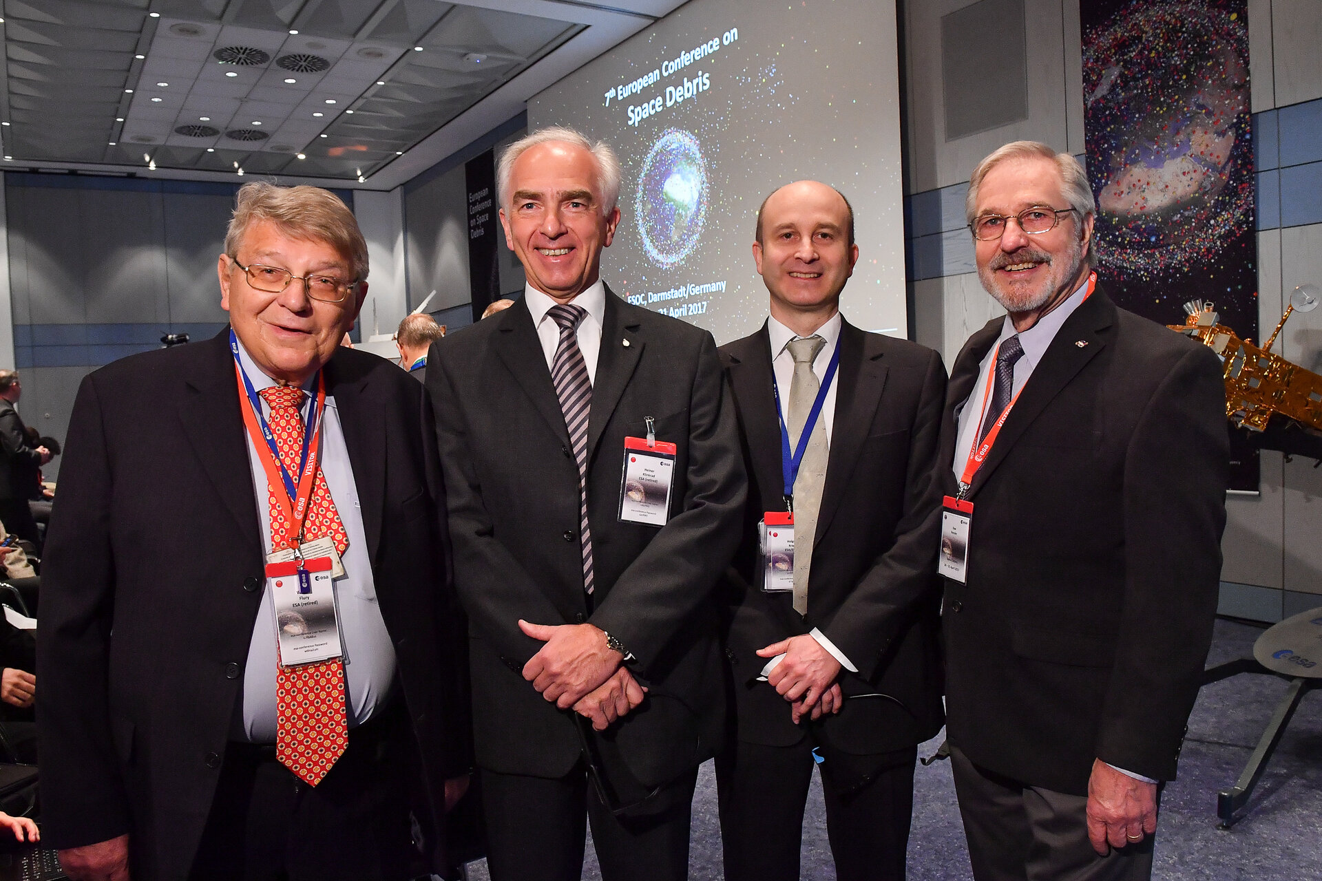 Gründerväter des ESA-Büros für Weltraumschrott 