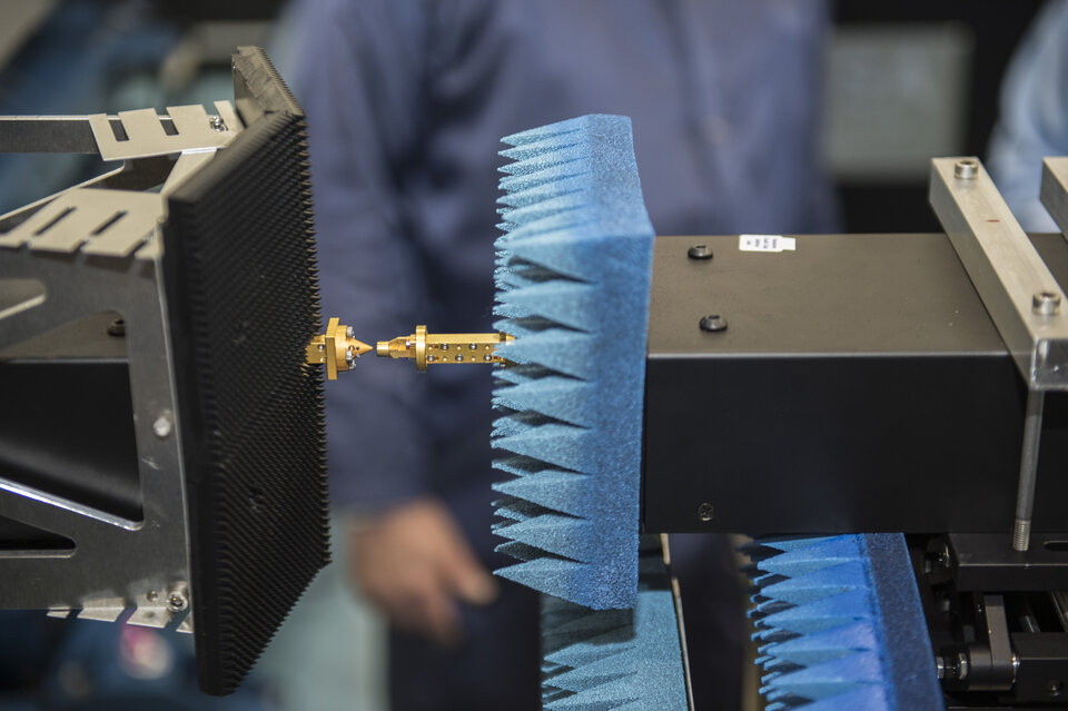 Scanner beside imager feed horn