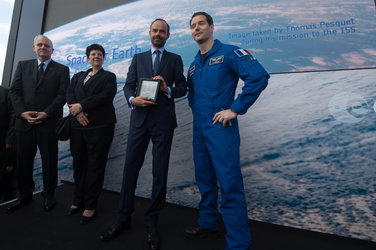 Edouard Philippe and Frédérique Vidal meets Thomas Pesquet and Jean-Yves Le Gall