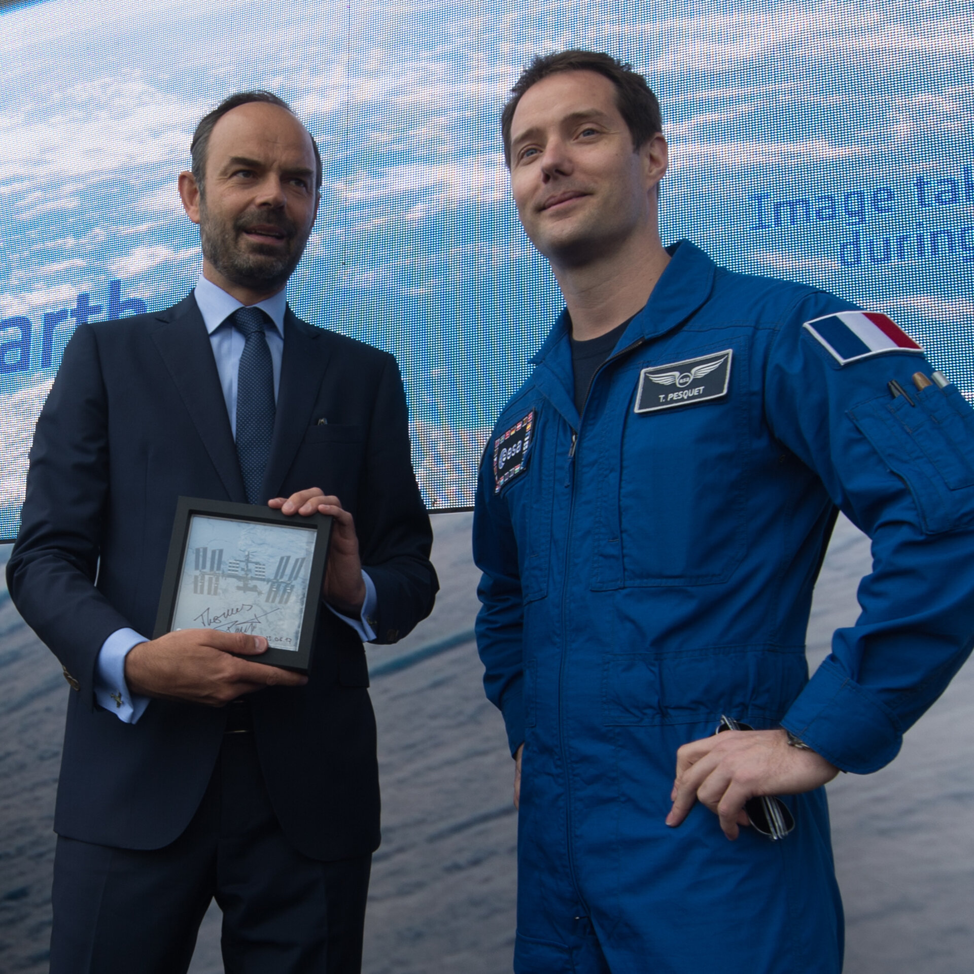 Edouard Philippe meets Thomas Pesquet 