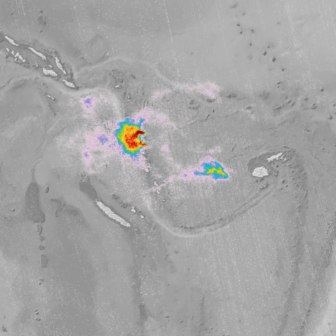 Sentinel-5P sees sulphur dioxide from the Ambae volcano in the South Pacific Ocean