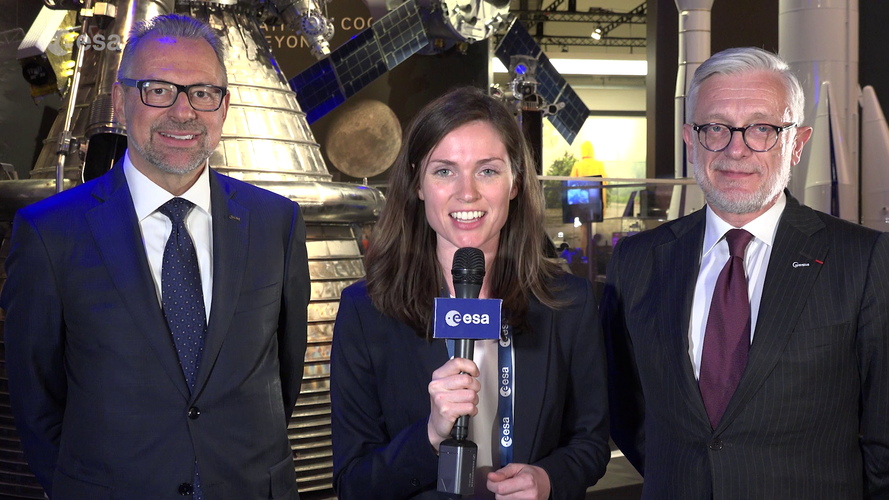 Aschbacher and Brunet interview on Sentinel-3B