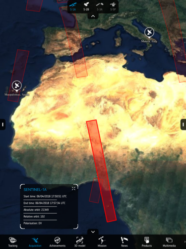 Sentinel App acquisition view