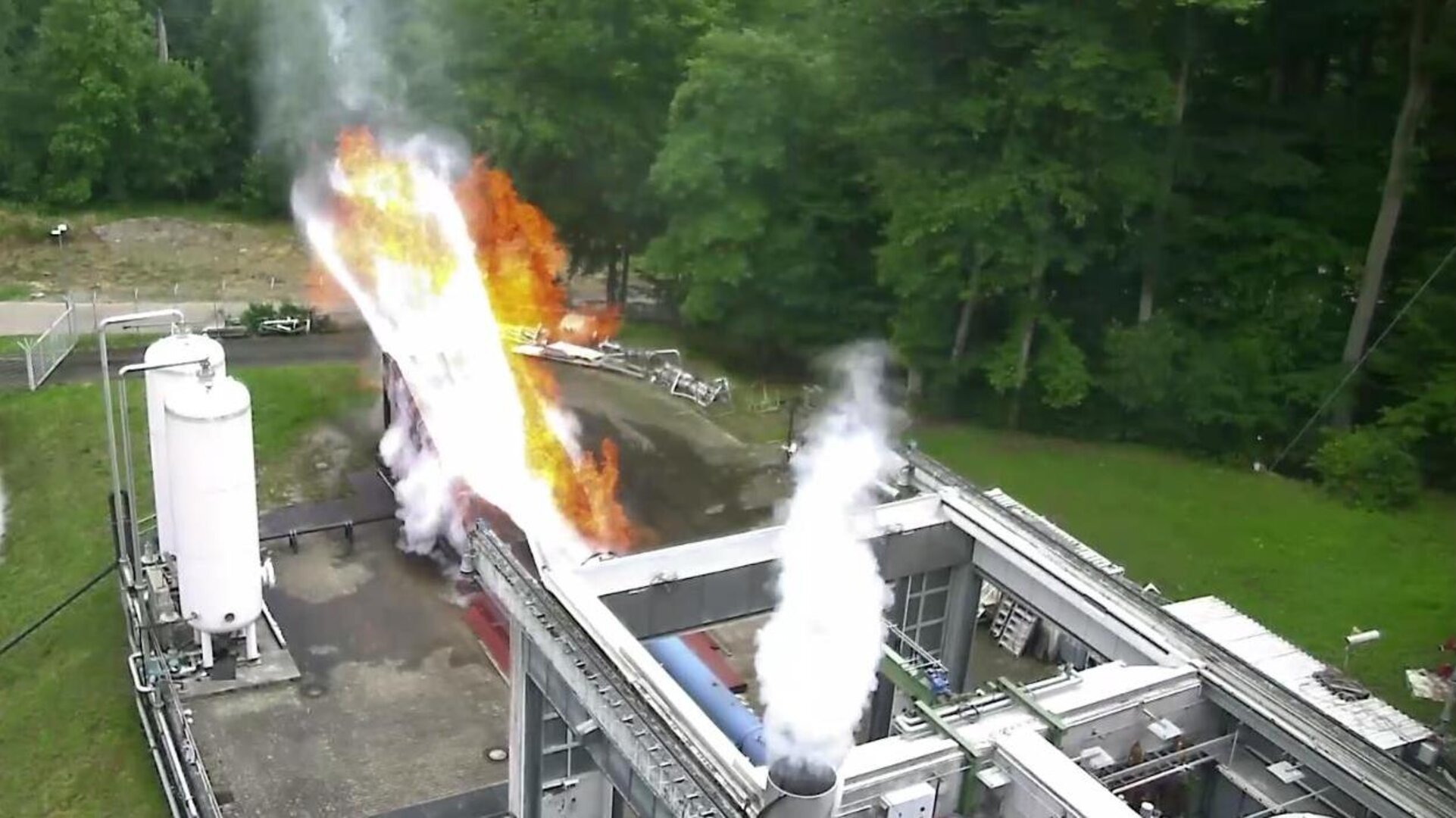 First hot fire test of ETID demonstrator