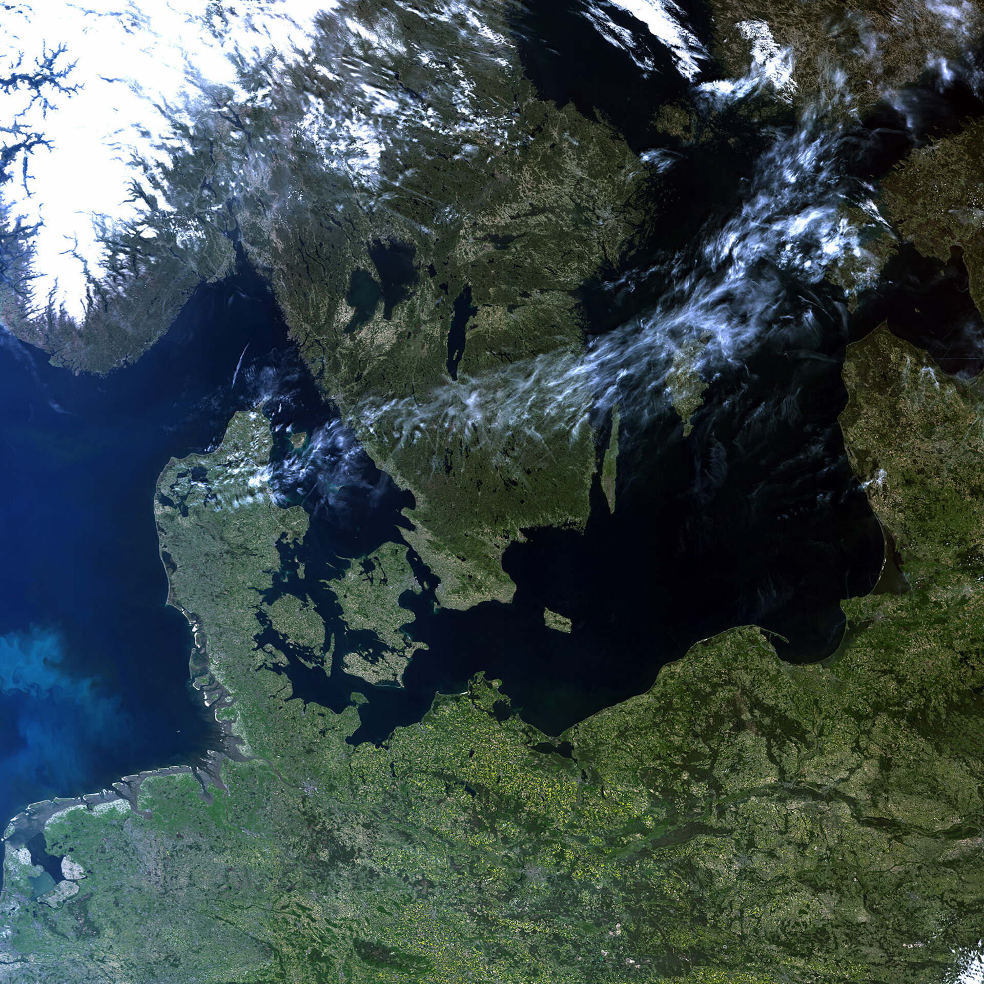Sentinel-3B-Aufnahme von Nordeuropa 