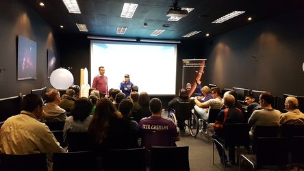 Students during their visit in ESAC