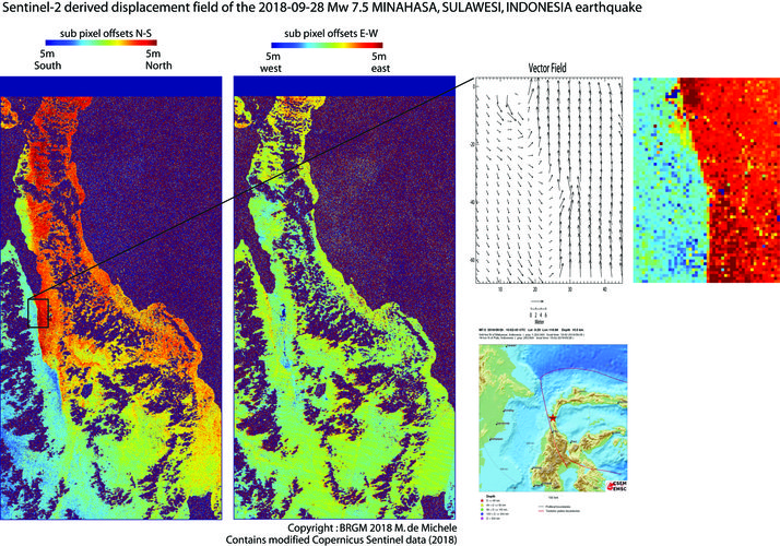 Indonesia earthquake displacement data