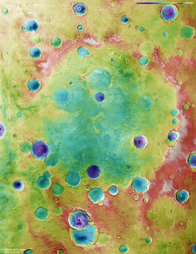 Topography of Greeley Crater