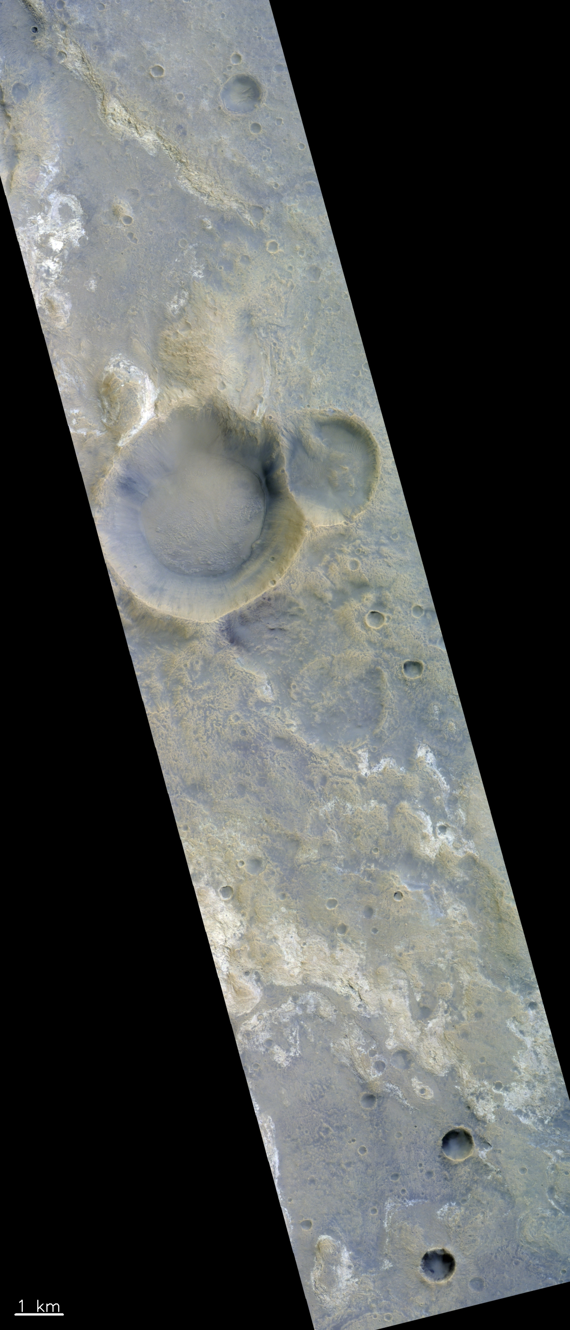 A well-preserved crater