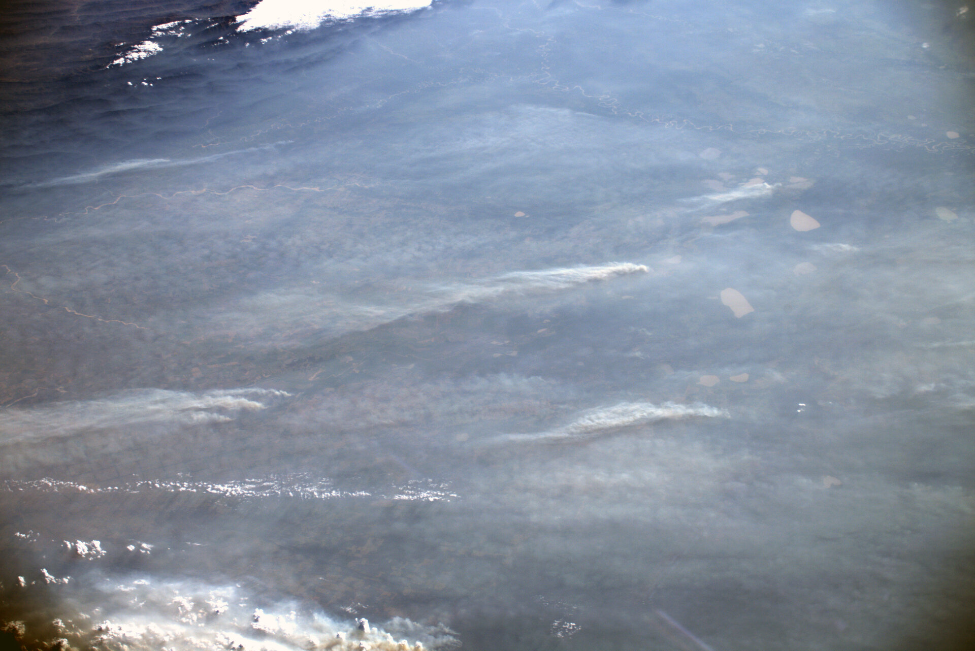 Fires in the Amazon rainforest as seen from the Space Station