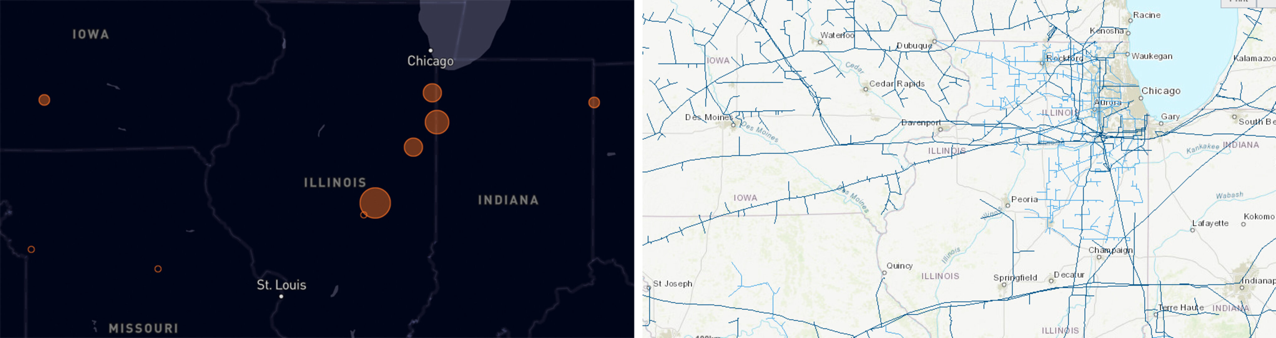 Large methane concentrations in non-oil and gas producing regions