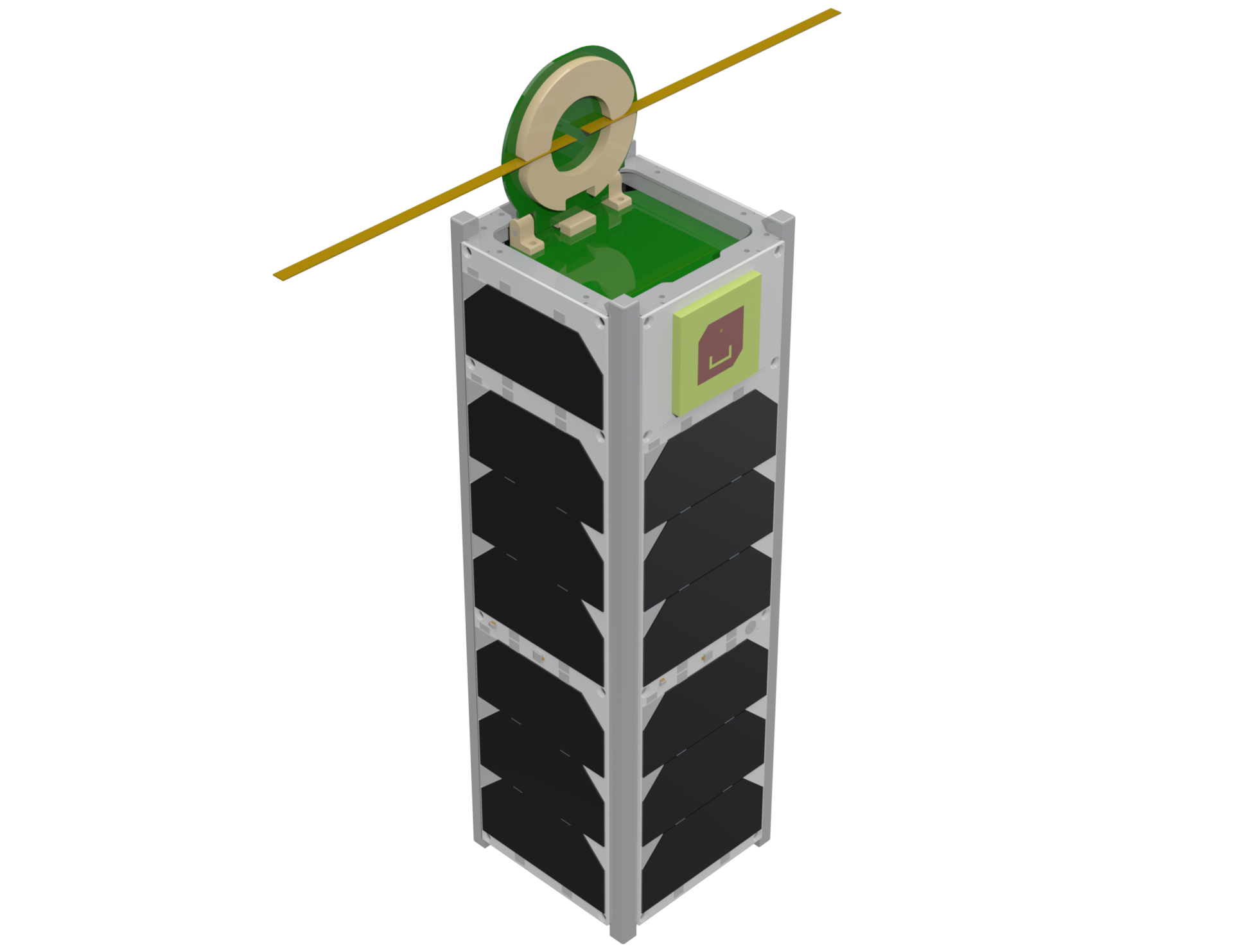 AcubeSAT with the UHF antenna deployed